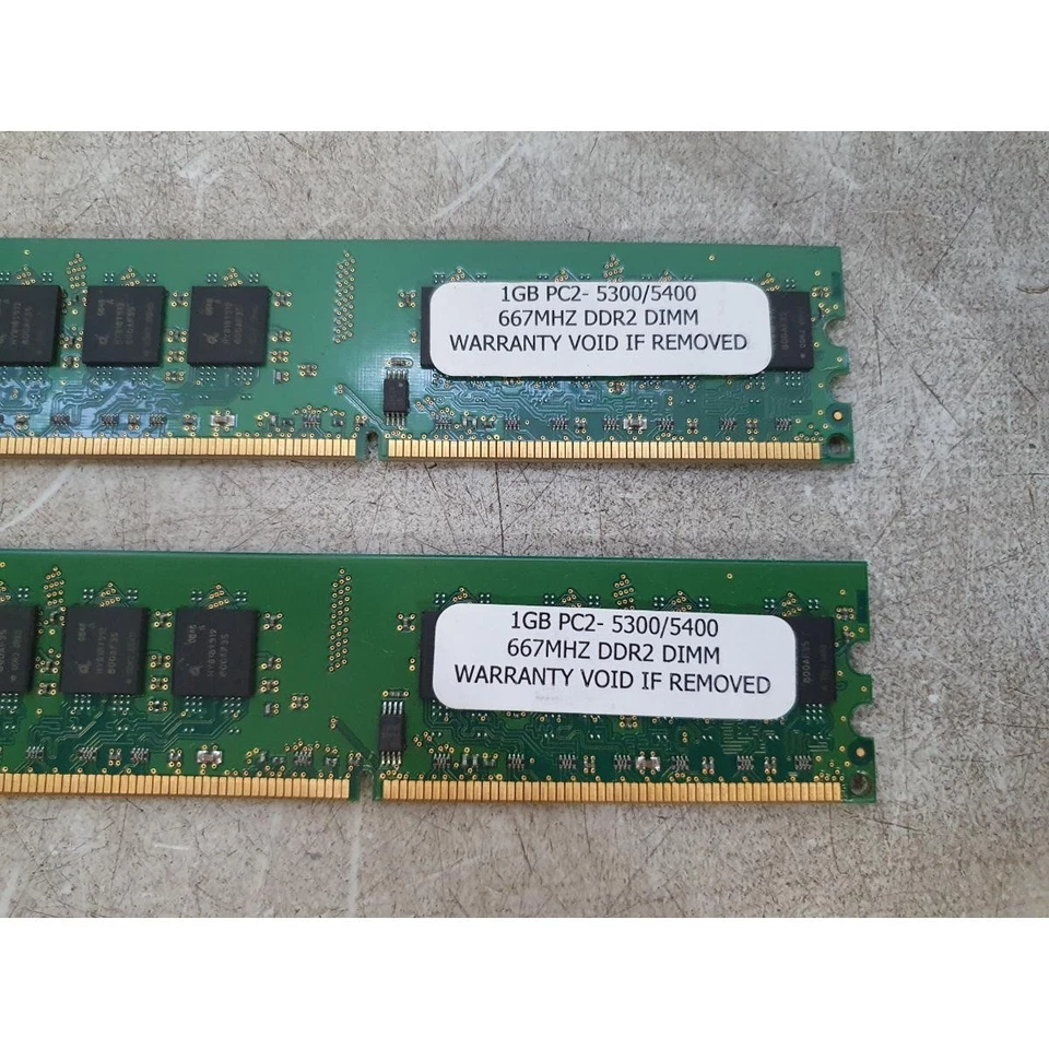 Set of 2 Desktop Memory Module (2 x 1GB) DDR2 RAM DIMM 240-Pins PC2-5300/5400 - Image 3 of 4