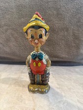 Vintage 1939 Marx Walt Disney Pinocchio Tin Litho Wind-Up Walking Toy WORKS