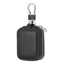 Earbud Case PU Leather Headphone Storage Bag, Black