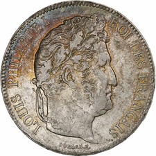 [#1307662] France, Louis-Philippe, 5 Francs, 1833, Lille, Silver, AU, Gadoury:67