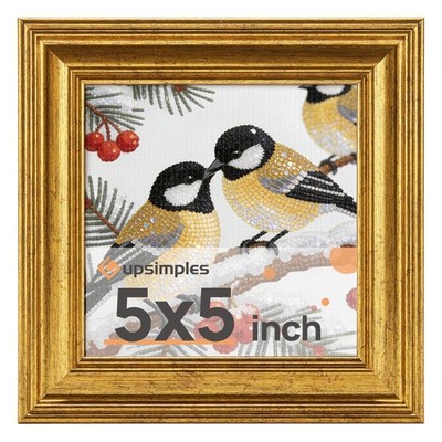 Vintage 5x5 Picture Frame, Antique Gold Frames Display 4x4 with Mat or 5 x 5 ...