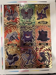 Pokemon Uncut Crystal Shadow Sheet Gengar Charizard Mew Sheet Peru
