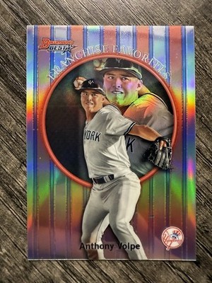 2019 Bowman's Best Anthony Volpe Refractor Franchise Favorites #99FF-AVO Yankees