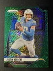 JUSTIN HERBERT - 2024 Panini Prizm GREEN SHIMMER PRIZM /5 Chargers