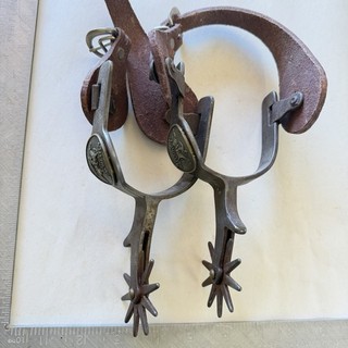 Western Cowboy Spurs with Leather Straps Colorado Winchester S13