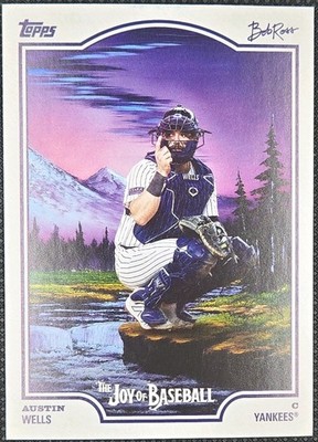 2025 Topps x Bob Ross: The Joy of Baseball Austin Wells #5 New York Yankees