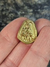 Vintage Gold-Plated First Holy Communion Pin Jesus w/ Children B262 