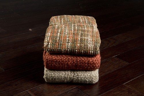 Carpet Multi-Color Striped Textured Throw Blanket TAT-8206 - Aprx 50" x 60" - Picture 2 of 4