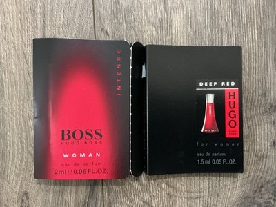 Hugo Boss Boss & Deep Red  Women's Perfume Samples 2 piece vintage y2k 2000s