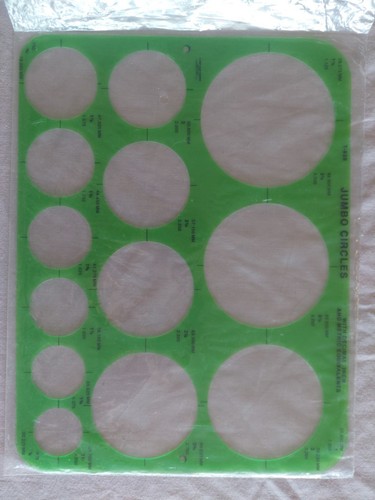 Jumbo Circles & Ovals 2 CTHRU RULER PLASTIC Template STENCILS - Picture 3 of 11