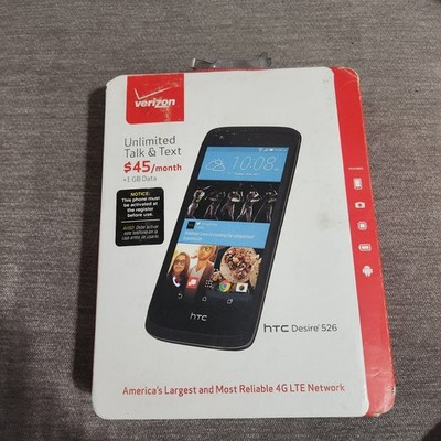 Black HTC Desire 526 8GB Verizon HTCD100L Smartphone 4.7'' 8MP 4G LTE