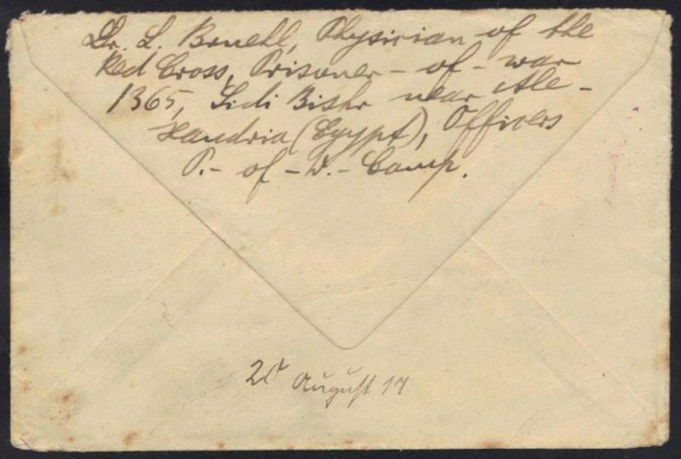 EGIPTO-UK-ALEMANIA 1917 ALEMÁN P.O.W. PRISIONERO DE GUERRA DE LA PRIMERA GUERRA MUNDIAL Foto 2 de 2