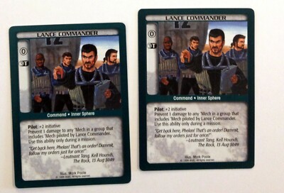 Lance Commander (2) Battletech CCG Unlimited Command