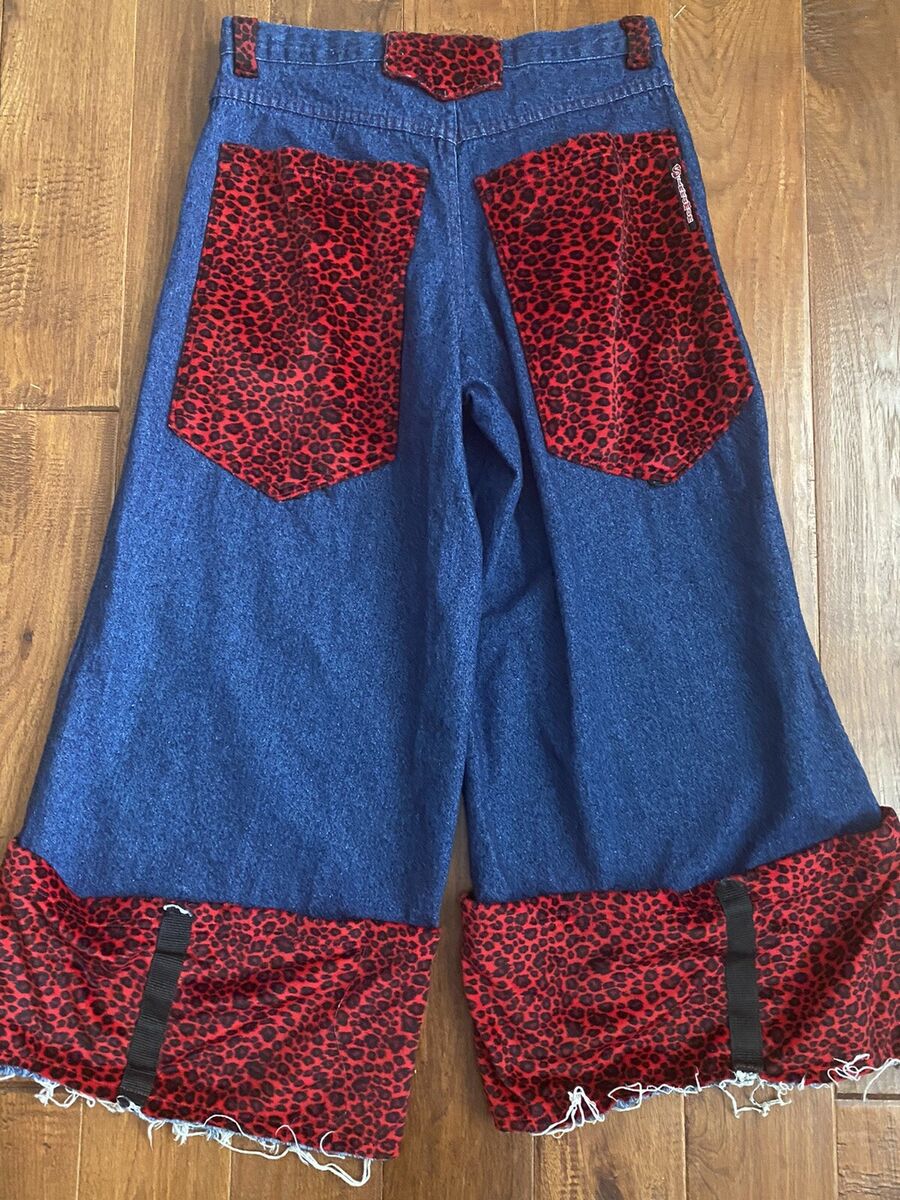 90s/Y2K Hot Topic Fuzzy Red Leopard Print Wide Leg Skater 90s/Y2K Hot Topic Fuzzy Red Leopard Print Wide Leg Skater