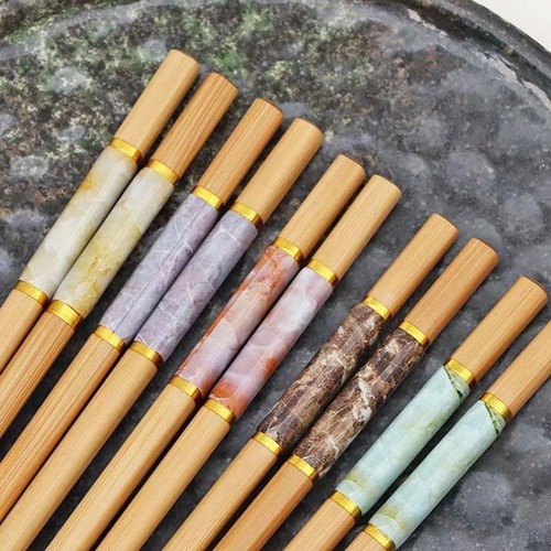 5 Paar Essstäbchen Haushalt Bambus Essstäbchen D5K3 - Bild 5 von 13
