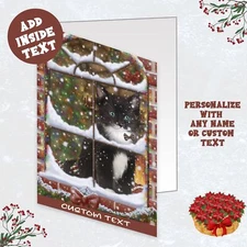 Tuxedo Cat Greeting Cards and Note Cards with Envelopes Christmas NWT