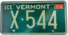 Vermont 1976 Auto License Plate Tag Vintage Man Cave Garage Wall Decor Collector