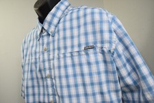 Eddie Bauer Hiking Button Up Shirt Plaid Wicking Short Sleeve Mens Size 2XL XXL