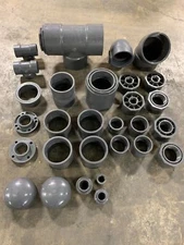 Lot of PVC Plumbing Spears Lasco Eslon Elbows Couplings "T"