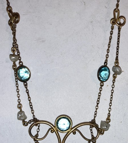 Schöne antike viktorianische edwardianische festoon Halskette karatarm oder goldgefüllt - Bild 6 von 13
