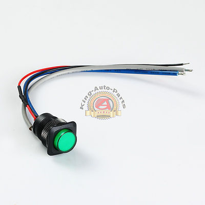Illuminated Momentary Push button - Green On/Off Switch Free Shipping