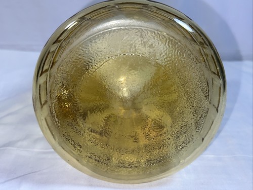 Vintage Amber Glass Waffle Block Pitcher with Ice Lip Great Condition - Picture 6 of 6