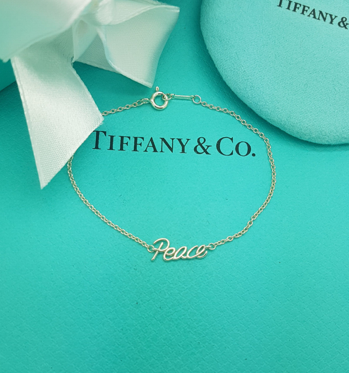 Tiffany & Co Graffiti Paloma Picasso PEACE Sterling Silver chain