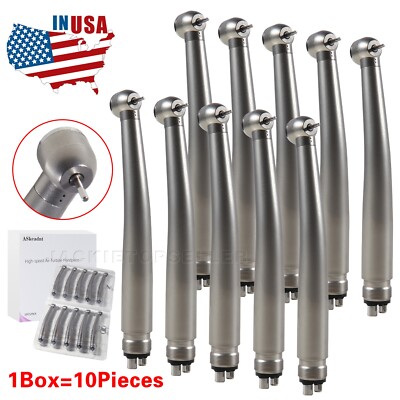 10pcs NSK PANA MAX Style Dental High Speed Handpiece Push Button 4 Holes Midwest