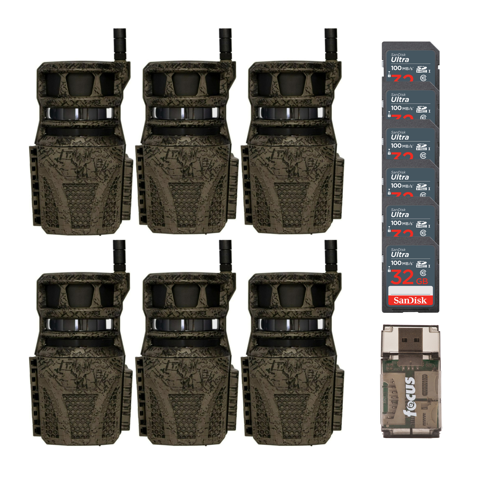 Wildgame Innovations Орбитальная 360-градусная камера слежения с разрешением 36 Мп в комплекте из 6 комплектов