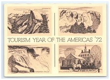 1972 Tourism Year of Americas Drawings First Day Ceremony Flagstaff AZ Postcard
