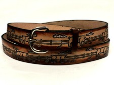 American Pig Farm Belt 1 1/2"wide,Genuine Leather,US Seller.H.tooled