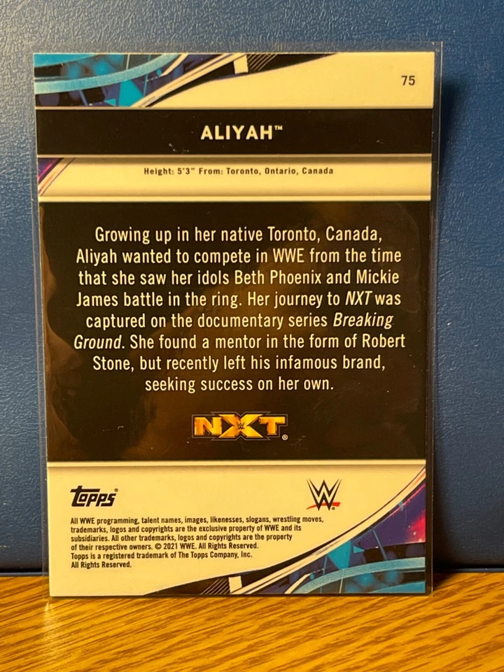 2021 Topps Finest WWE #75 Aliyah - Image 2 of 2
