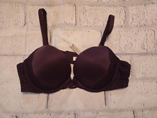 Victoria's Secret Body by Victoria Lined Demi Bra Maroon Bra 32DD