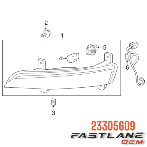 2013-2017 CHEVROLET TRAVERSE RIGHT PARKING AND TURN SIGNAL LAMP NEW OEM 23305609 - Picture 3 of 8
