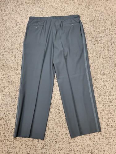 POLO Ralph Lauren TUXEDO Suit Men 46 R Black 38x28 Pants Adjustable Waist ITALY - Picture 12 of 15
