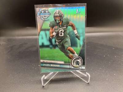 Jalen Berger 2023 Bowman U Chrome Aqua Refractor #121 /299 Michigan St 1st