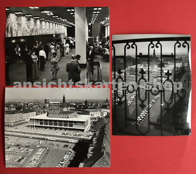3 x DDR Großformat Foto von Erich Fritzsch DRESDEN Kulturpalast Altmarkt( F19928