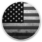 2 x Vinyl Stickers 30cm (bw) - Distressed USA Flag Retro  #41555