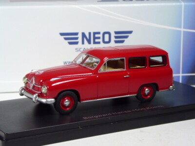 (KI-09-26) Neo Scale Models Borgward Hansa 1500 Kombi rot in 1:43 in OVP