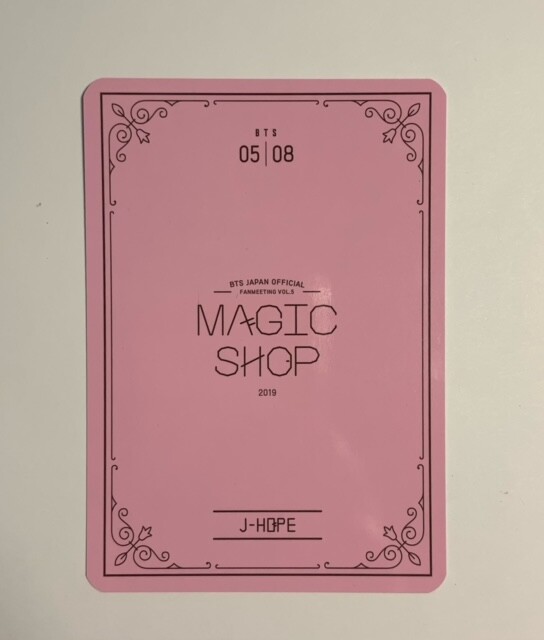 BTS Magic Shop Official 2019 Japan JHope Photocards 5/8-8/8 (you