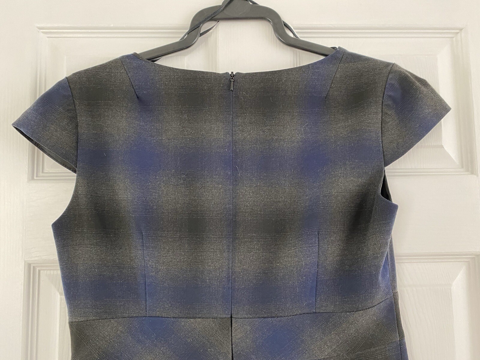 Bravissimo Woman’s Blue & Grey Tartan Dress - Size 14sc VGC image 5