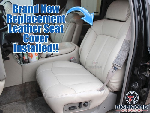00-02 Chevy Tahoe LS con cuero - LATERAL DEL PASAJERO Cubierta de asiento de cuero GRIS - Imagen 7 de 9