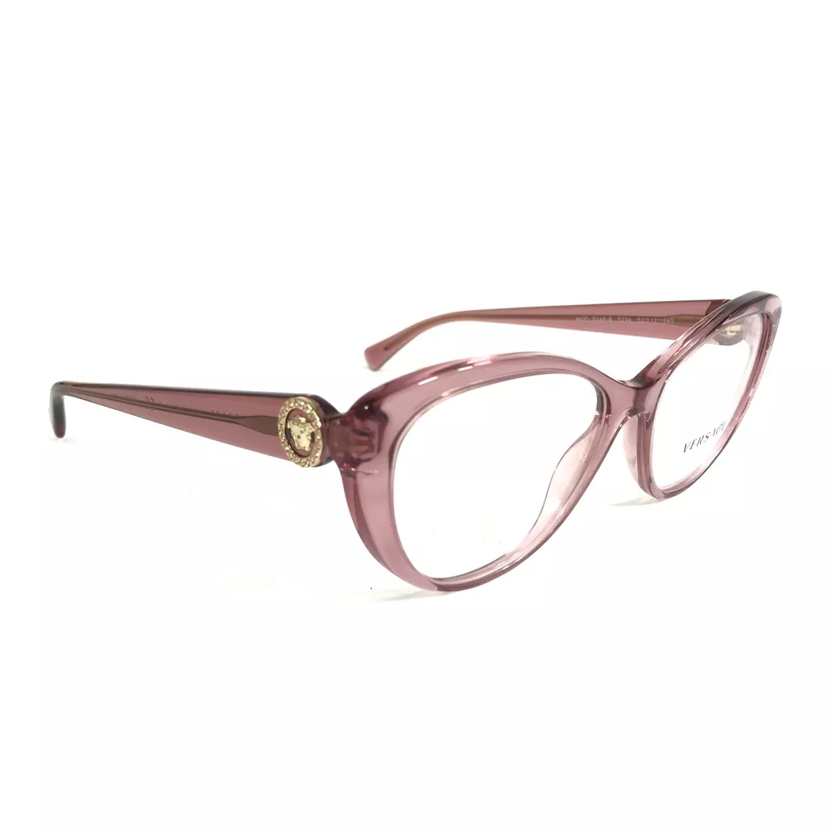 Versace Eyeglasses Frames MOD.3246 B 5234 Pink Clear Cat Eye Full