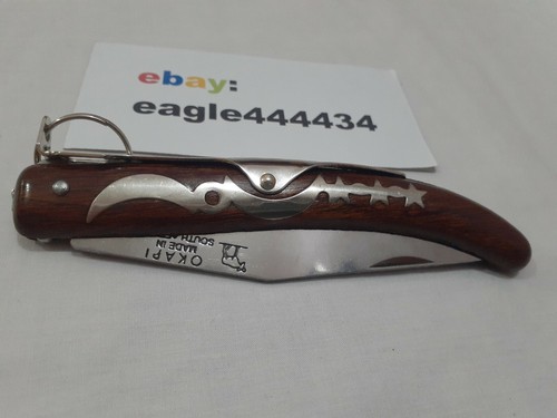 Vintage Okapi knife Made in SOUTH AFRICA The original first production RARE
