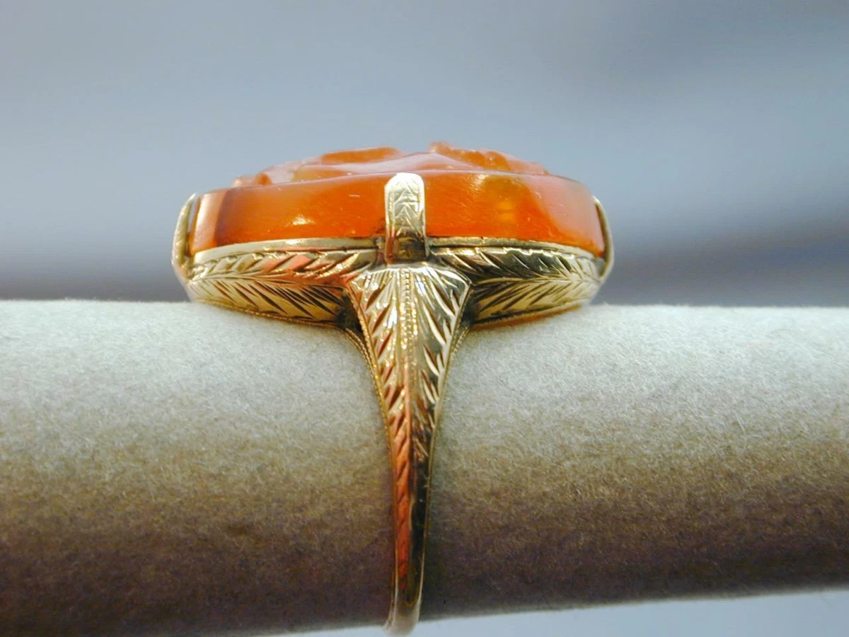 Antique shop carnelian rings