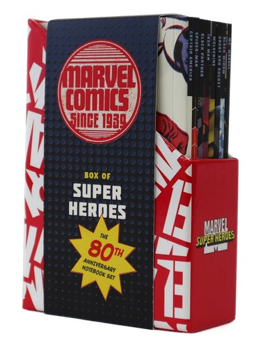 Marvel Comics Box Of Superheroes Mini Notebook Set 80th Anniversary New - Picture 2 of 5