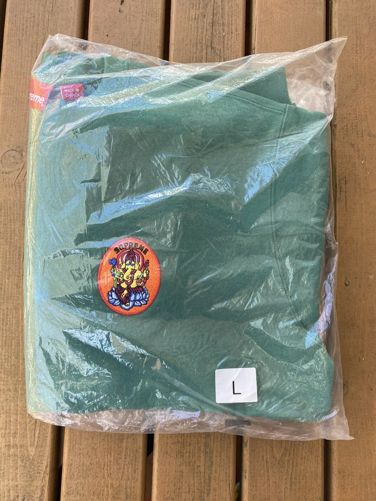 Sweat col rond Supreme Ganesh   Vert pin clair   SCELLÉ !   SS18   Taille L