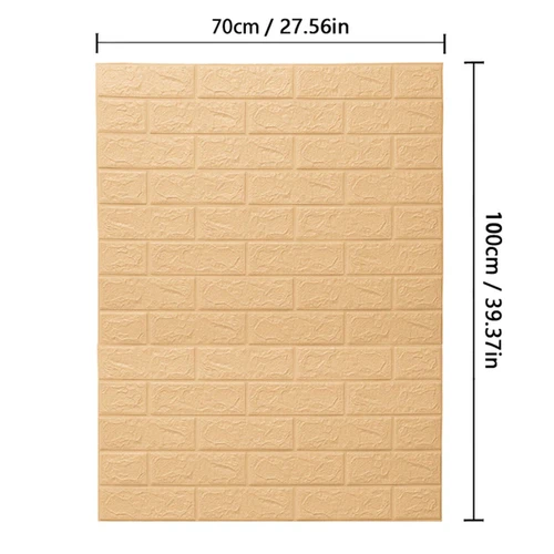 70Cm*10M 3D Brick Pattern Wall Sticker Self-Adhesive Panel Waterproof - Picture 42 of 55