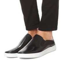 Vince Verrell black leather slip on sneakers 9 39