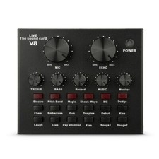 V8 Live Sound Card Support Dual Phone 12 Sound Effects For Live Online Singing